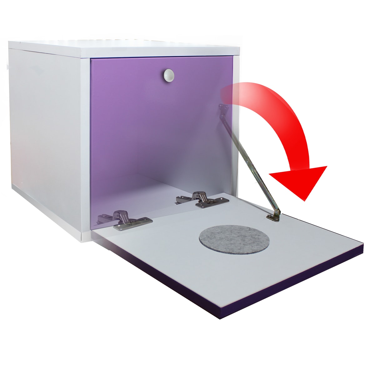 Buro Flotante Mueble Recamara Mdf Iluminacion Luz Led Lila $1,190