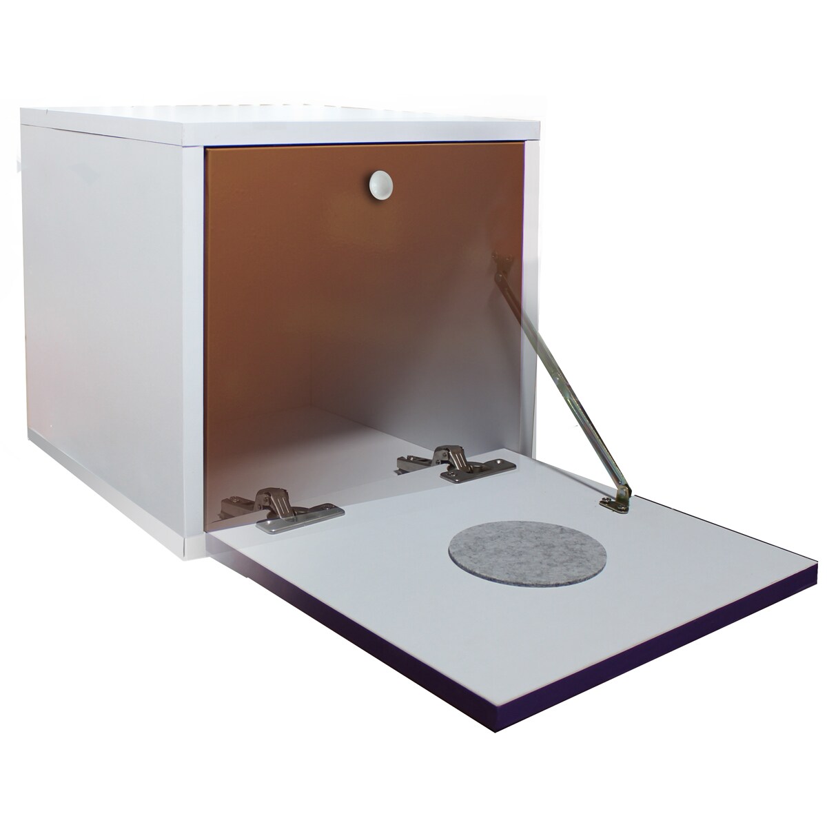 Buro Flotante Mueble Recamara Mdf Iluminacion Luz Led Café $990