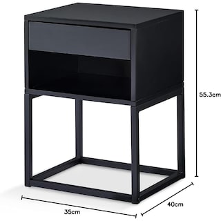 Foto 6 | Mesa de Noche para Recámara Nooz Cube Buró para Recámara Negro