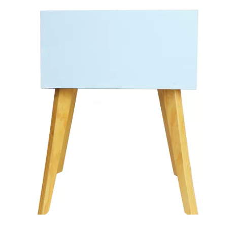Foto 5 | Buro Mesa De Noche Luz Led Niños Mariposa Recámara Azul