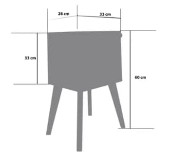 Foto 4 | Buro Mesa de Noche con Led Minimalista Plata
