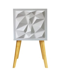 Foto 1 | Buró con Luz Led Minimalista Ensamblado Blanco