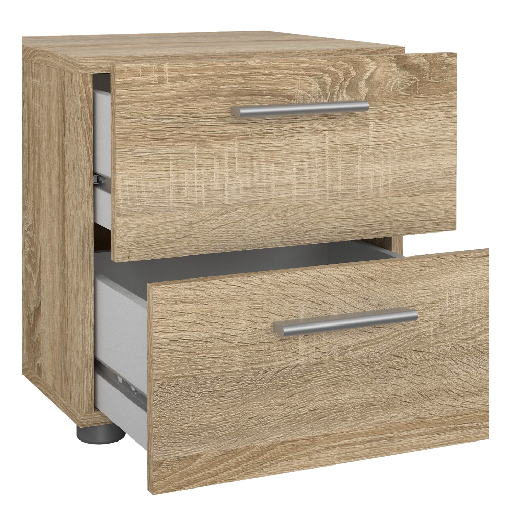 Foto 4 | Buró Color Madera Con 2 Cajones Y Jaladeras Efecto Metal Hecho En Madera Mdf