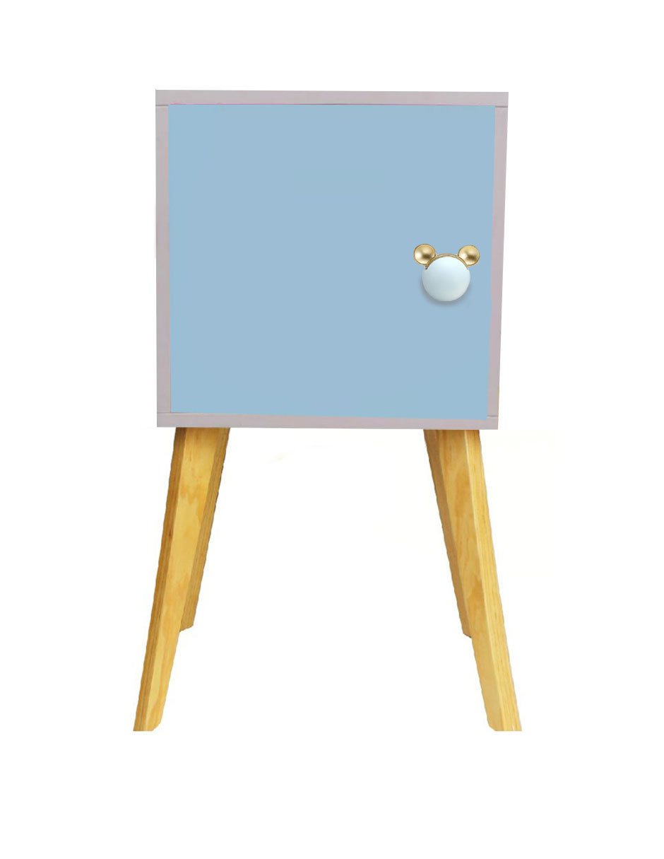 Buro Azul Mdf Detalle Oso