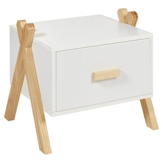 Foto 1 | Buró Infantil Color Blanco Y Madera Con 1 Cajón Hecho De Madera Maciza Y Mdf