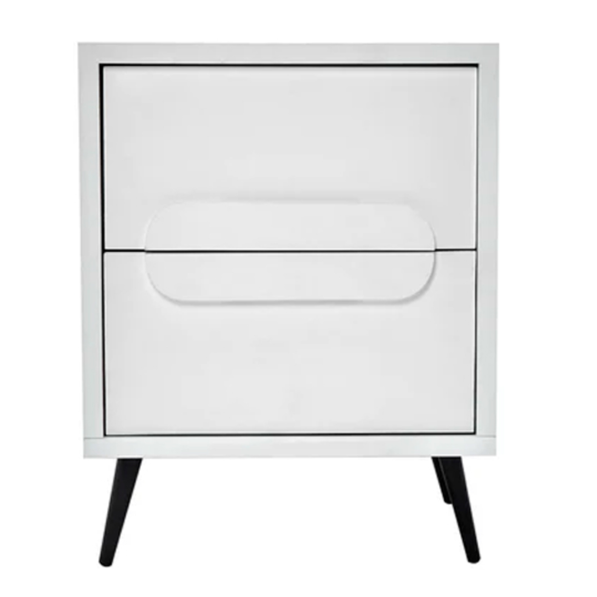 Foto 1 | Buró Color Blanco Con 2 Cajones, Soporte Metálico Y Estructura De Madera Mdf