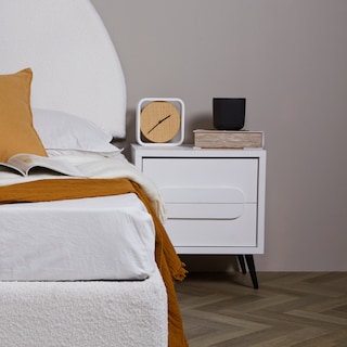Foto 4 | Buró Color Blanco Con 2 Cajones, Soporte Metálico Y Estructura De Madera Mdf