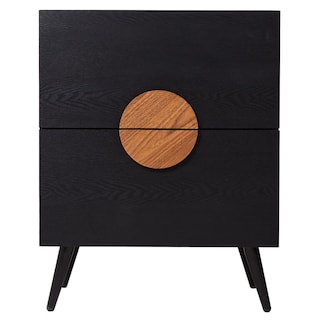 Foto 1 | Buró Negro Con 2 Cajones Con Corredera De Extensión. Estructura De Madera Mdf