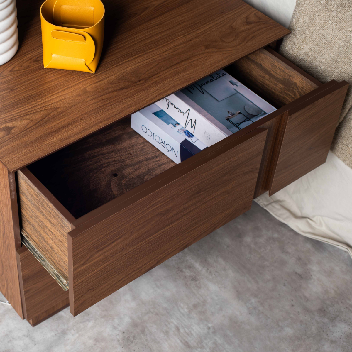 Foto 5 | Buró Color Nogal Con 2 Cajones Con Corredera De Extensión Y Estructura De Madera Mdf
