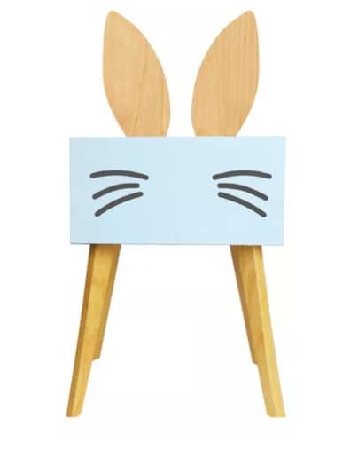 Buro Mesa Noche Orejas Conejo Recamara Niño Bebe Luz Led $1,399