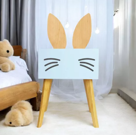 Foto 4 pulgar | Buro Mesa Noche Orejas Conejo Recamara Niño Bebe Luz Led