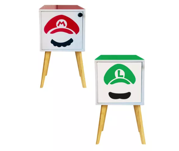 Buró Mario Y Luigi Decorativo Led