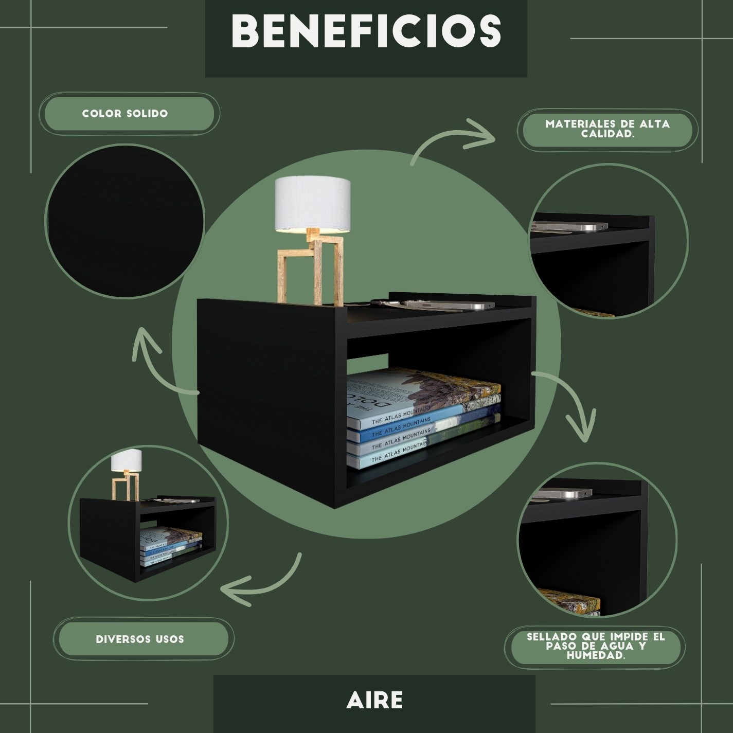 Foto 6 | Buró, Aire, Moru, Negro