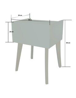 Foto 4 | Buro Mesa De Noche C/luz Led Niños Conejo Recámara