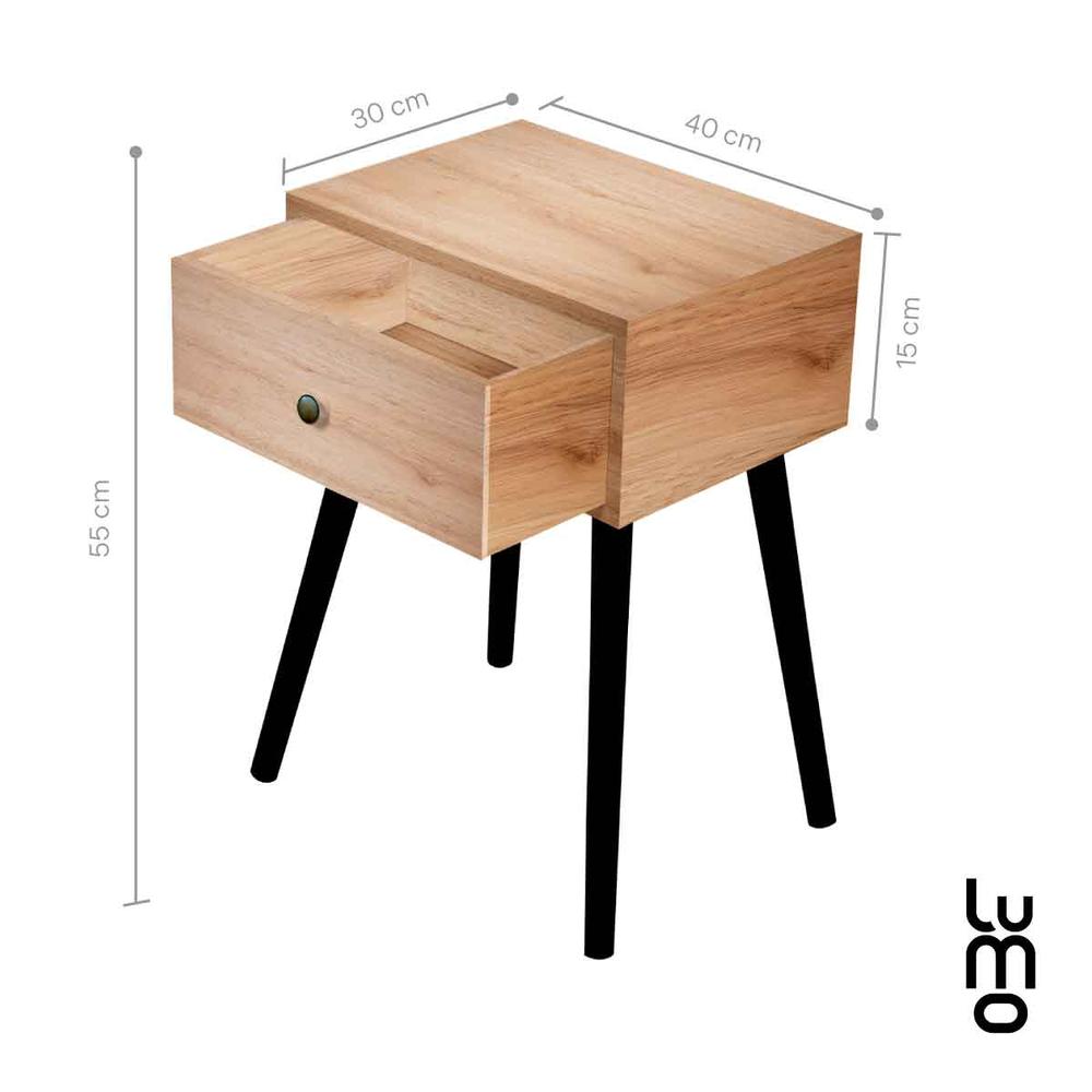 Foto 3 pulgar | Buro Set X2 Para Recamara Mesa De Noche Moderno Minimalista