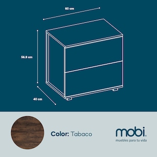 Foto 5 | Buró Mobi Catar Tabaco 2 Cajones