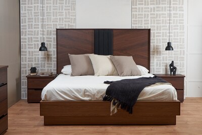 Foto 4 | Buró Con 2 Cajones Color Nogal - Madera Mdf Y Melamina