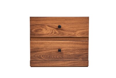 Foto 1 | Buró Con 2 Cajones Color Nogal - Madera Mdf