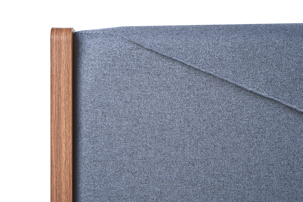 Foto 4 pulgar | Cabecera King Size Con 2 Burós De 1 Cajón Color Nogal Y Gris - Madera Mdf Y Melamina