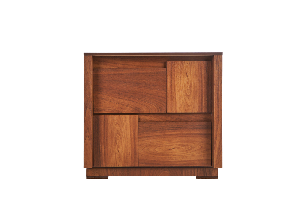 Foto 2 | Cabecera King Size Con 2 Burós De 2 Cajones Color Nogal - Madera Mdf Y Melamina
