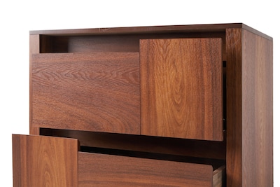 Foto 3 | Cabecera King Size Con 2 Burós De 2 Cajones Color Nogal - Madera Mdf Y Melamina