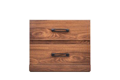 Foto 1 | Buró Con 2 Cajones Color Nogal - Madera Mdf
