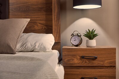 Foto 4 | Buró Con 2 Cajones Color Nogal - Madera Mdf