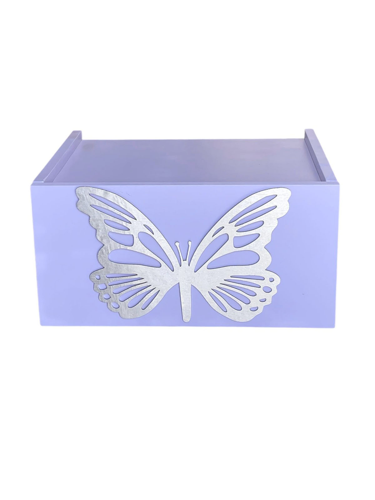 Buro Mesa De Noche Lila Mariposa Flotante
