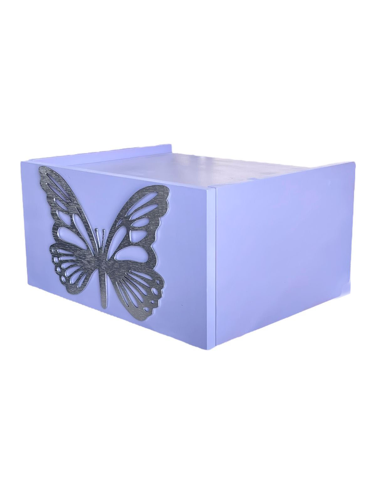 Foto 4 | Buro Mesa De Noche Lila Mariposa Flotante