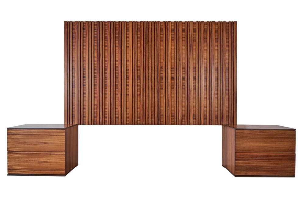 Cabecera King Size Con 2 Burós De 2 Cajones Color Parota - Chapa $15,759