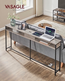 Foto 2 | Mesa Consola Vasagle De 70 Pulgadas Con Toma De Corriente Y Puertos Usb