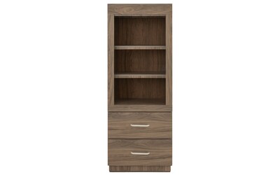 Foto 1 | Buró Con 2 Cajones Y 3 Compartimentos Color Gris Con Jaladeras De Metal - Madera Industrializada