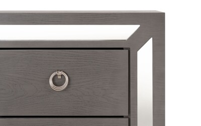 Foto 3 | Buró Con 2 Cajones Color Gris - Madera Industrializada
