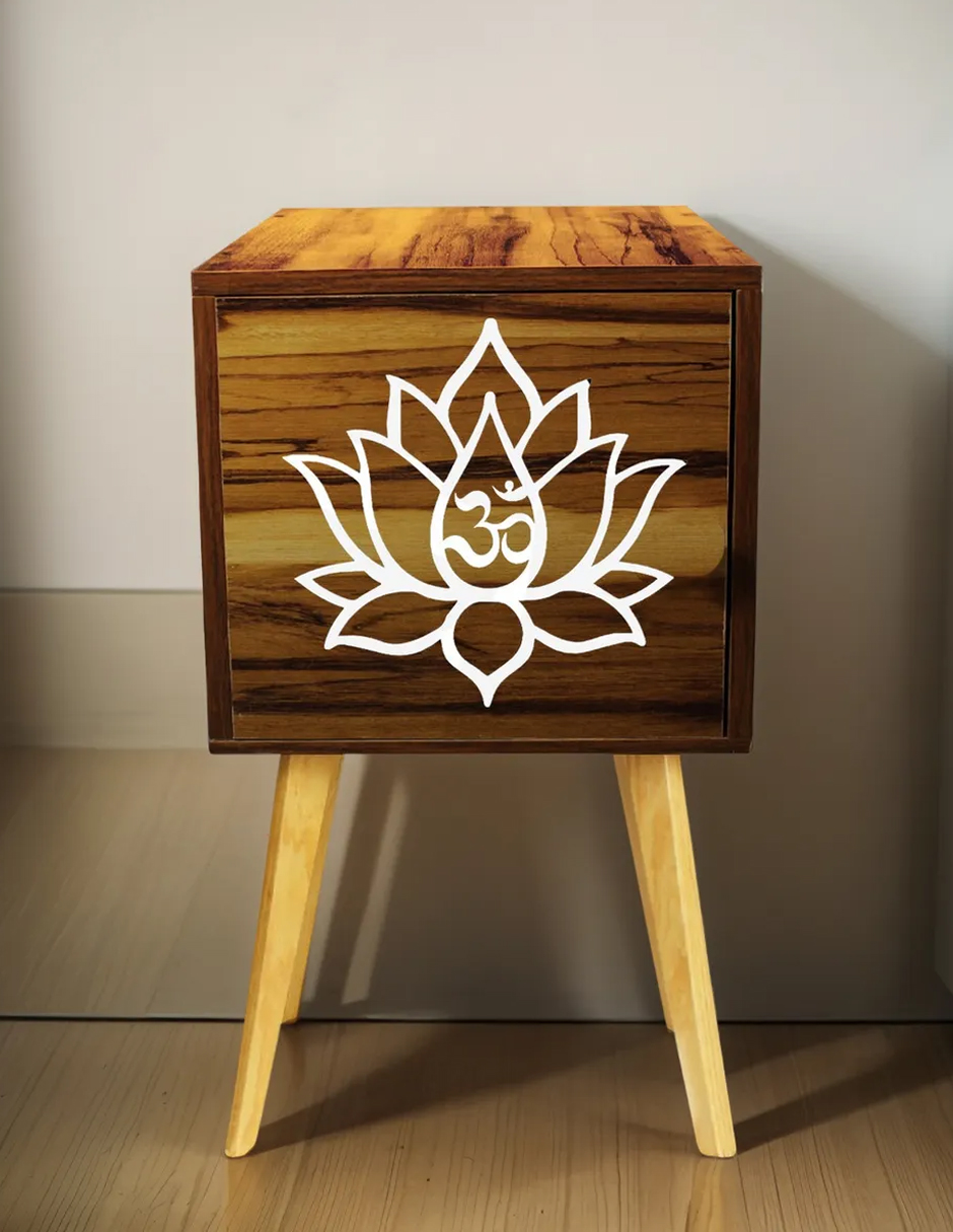 Foto 5 pulgar | Buró de Mdf Moderno con Flor Loto