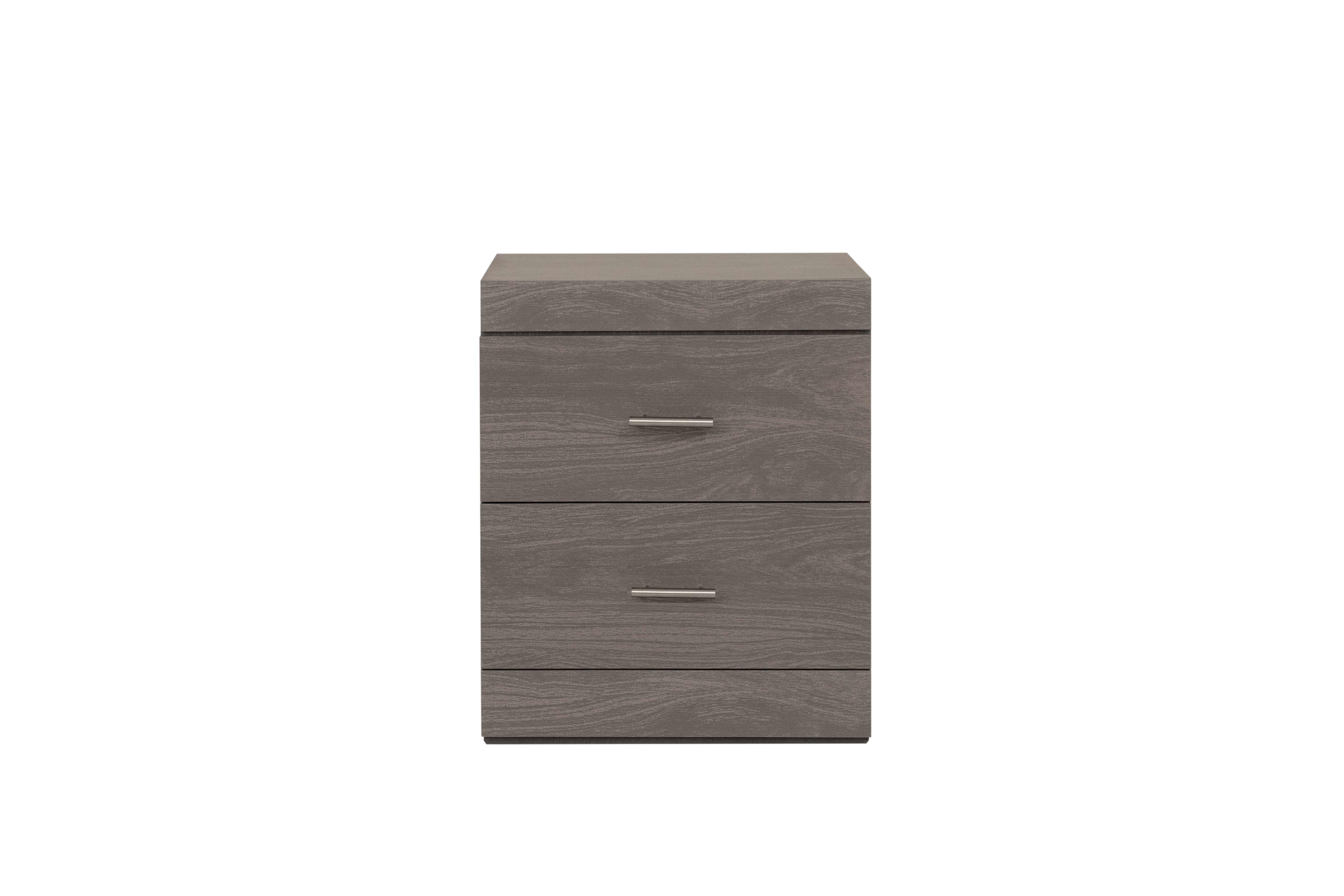 Foto 1 | Buró Con 2 Cajones Color Gris Con Jaladeras De Metal - Madera Industrializada