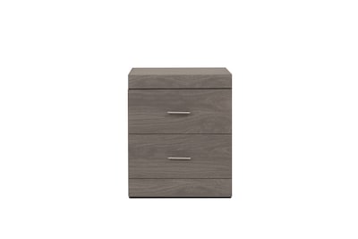Foto 1 | Buró Con 2 Cajones Color Gris Con Jaladeras De Metal - Madera Industrializada