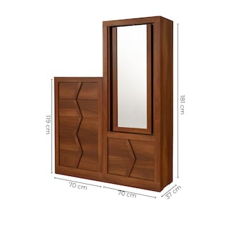 Foto 7 | Tocador - Cajonera Con 5 Cajones Y Espejo De Cuerpo Completo Color Parota - Melamina