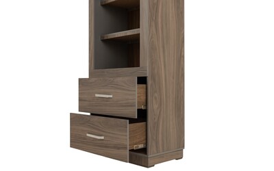 Foto 4 | 2 Cabeceras Individuales Con Luz Y Buró Organizador Color Gris - Madera Industrializada