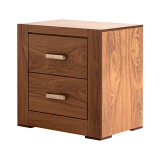 Foto 4 | Cabecera Tapizada King Size Con 2 Burós De 2 Cajones Color Nogal - Madera Industrializada Y Tapizado