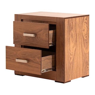 Foto 5 | Cabecera Tapizada King Size Con 2 Burós De 2 Cajones Color Nogal - Madera Industrializada Y Tapizado