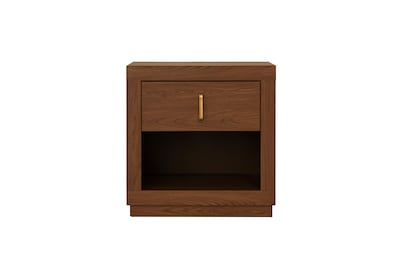 Foto 3 | Cabecera Tapizada King Size Con 2 Burós De 1 Cajón Color Negro Y Nogal - Madera Industrializada Y Tapizado