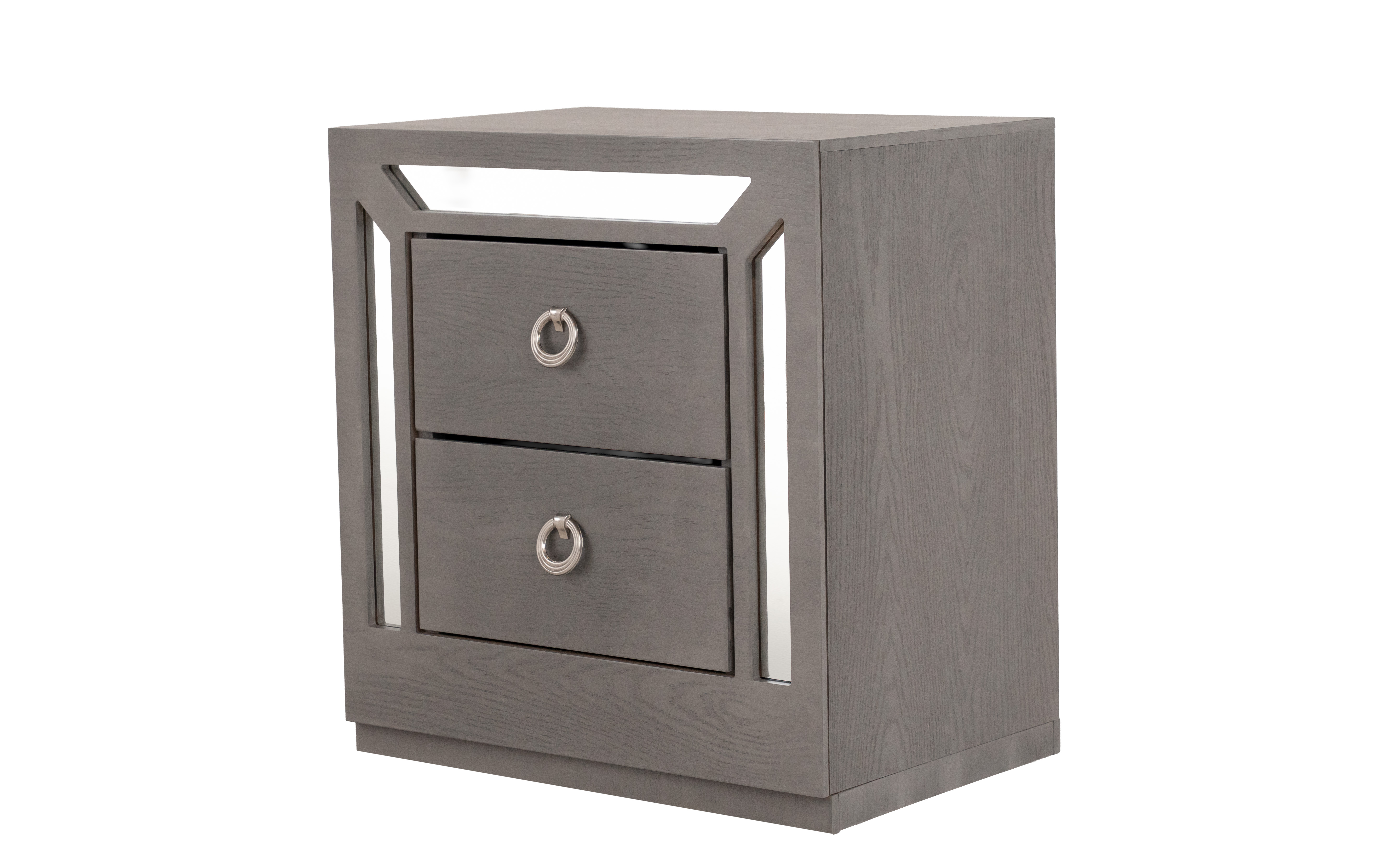 Foto 3 | Cabecera Tapizada King Size Con 2 Burós De 2 Cajones Color Gris - Madera Industrializada
