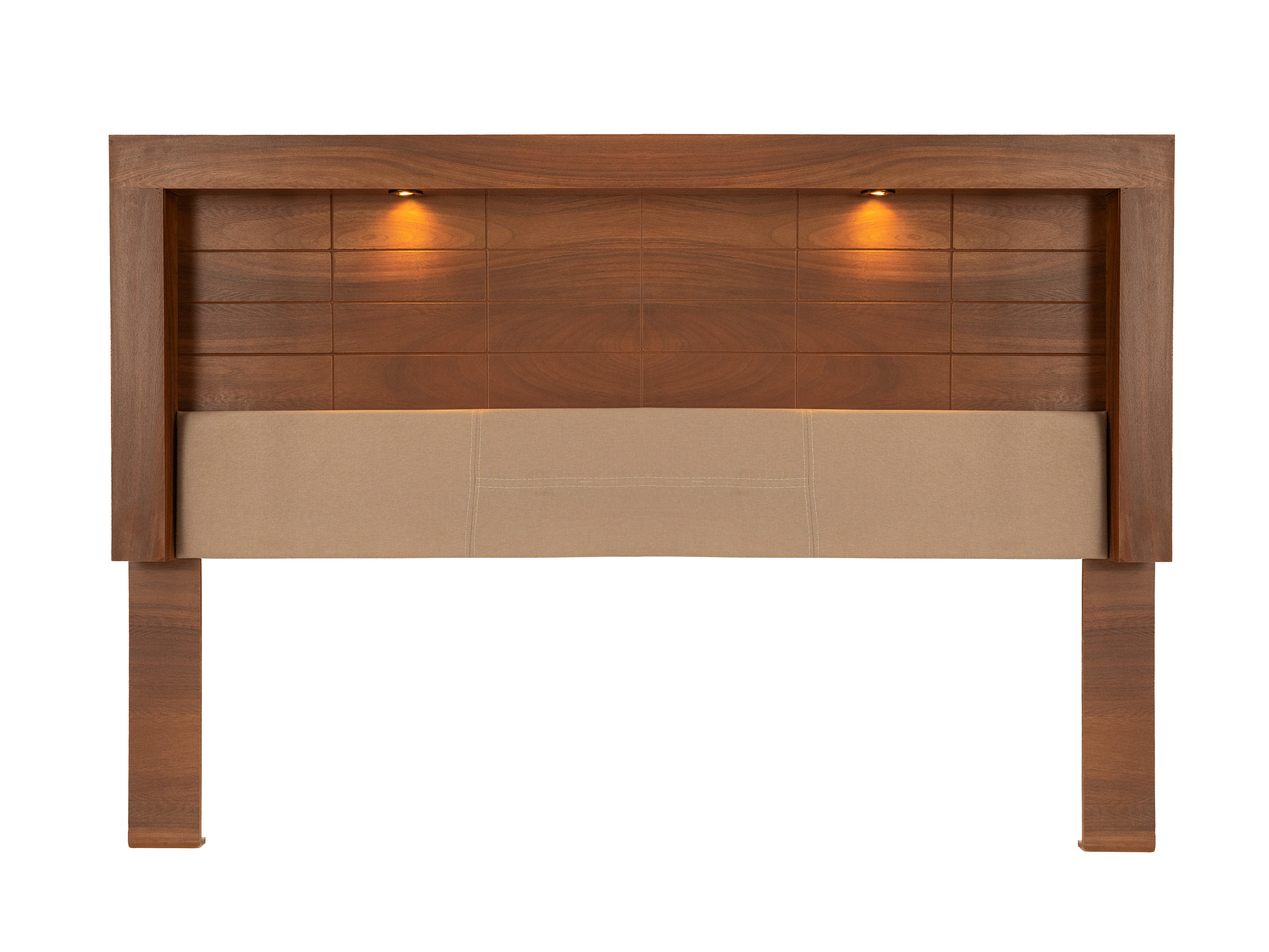 Foto 4 pulgar | Cabecera Con Luz King Size Con 2 Burós De 2 Cajones Color Parota - Madera Industrializada