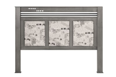Foto 3 | Cabecera Tapizada King Size Con 2 Burós De 2 Cajones Color Gris - Madera Industrializada Y Tapizado