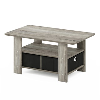 Foto 1 | Mesita Furinno Andrey Con Cajón Para Papelera, Roble Francés, Gris - Venta Internacional.