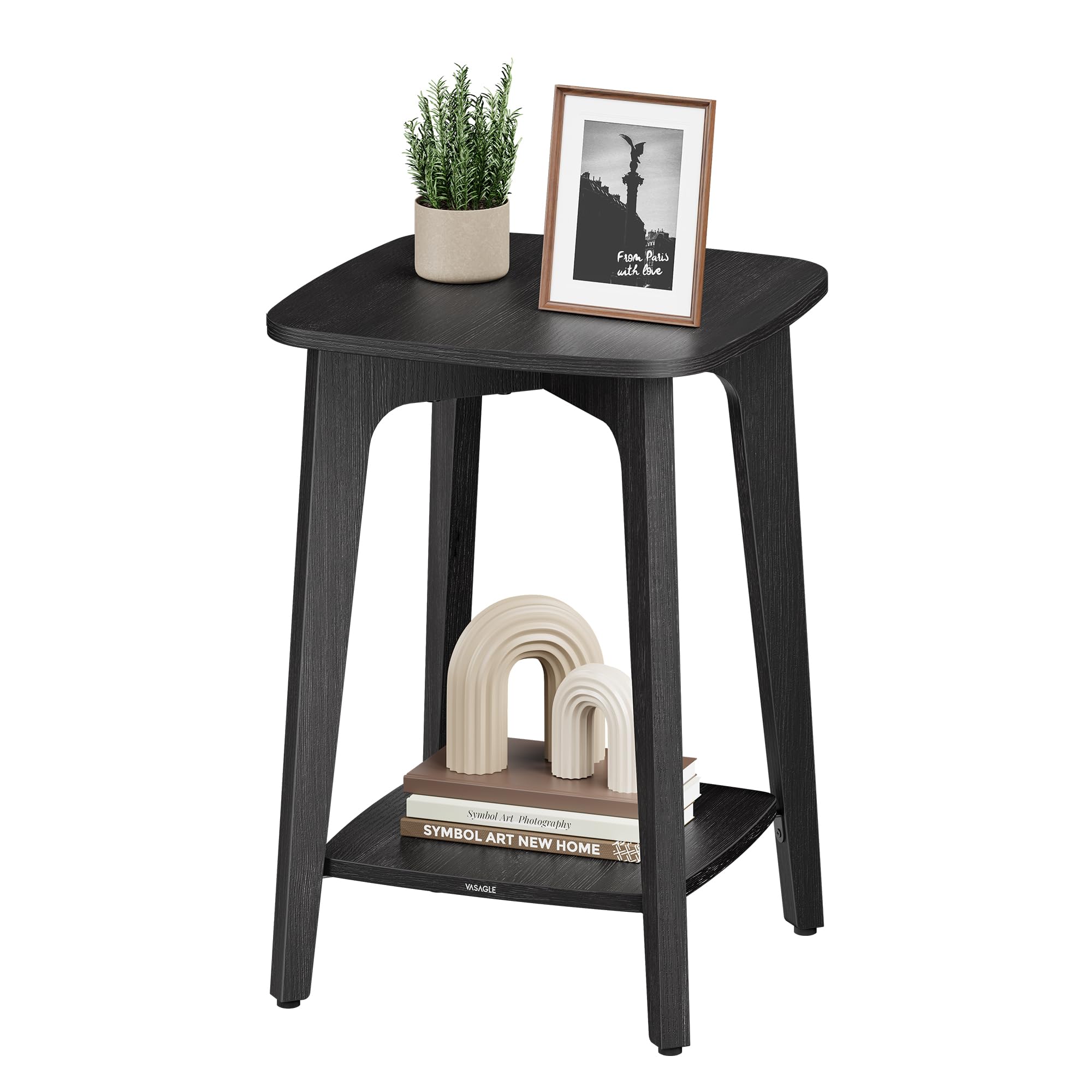 Mesa Auxiliar Vasagle Cuadrada Pequeña Gris Antracita Ulet236b01 - Venta Internacional.