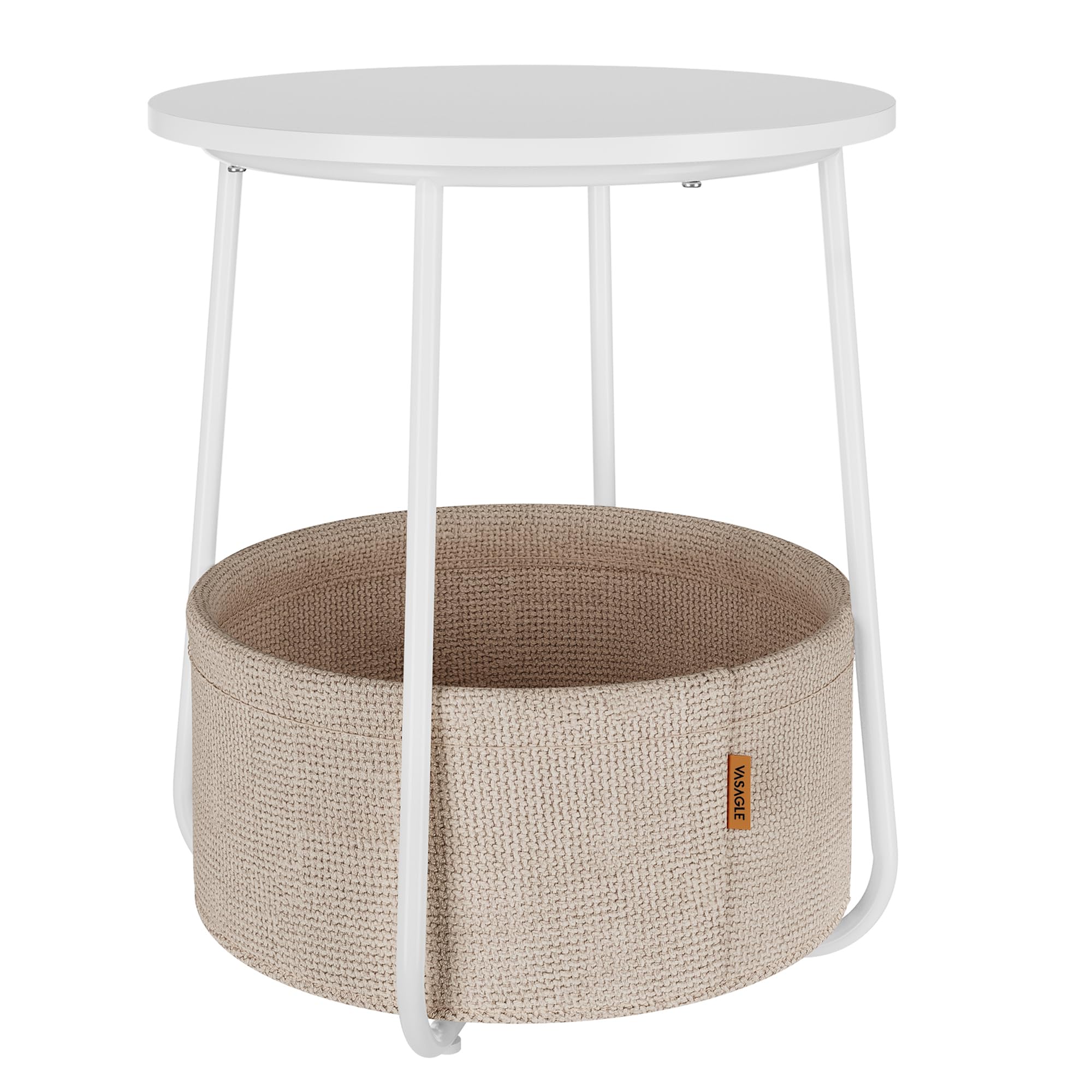 Foto 8 pulgar | Mesita De Noche Pequeña Vasagle Con Cesta De Tela Ulet223w10 - Venta Internacional.