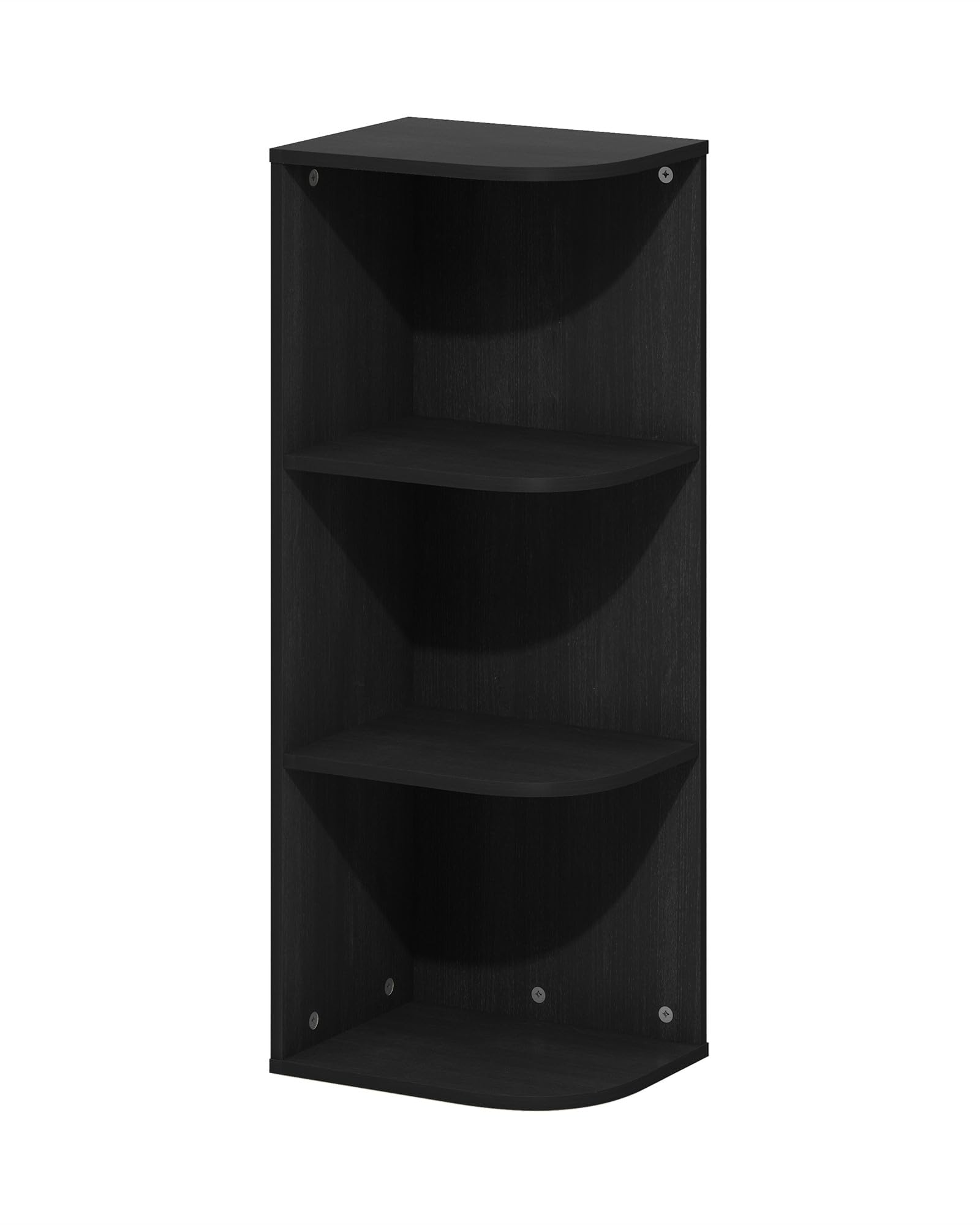 Foto 2 pulgar | Librería De Esquina Con Repisa Abierta Furinno Pasir, 3 Niveles, Madera Negra - Venta Internacional.