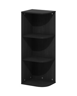 Foto 1 | Librería De Esquina Con Repisa Abierta Furinno Pasir, 3 Niveles, Madera Negra - Venta Internacional.