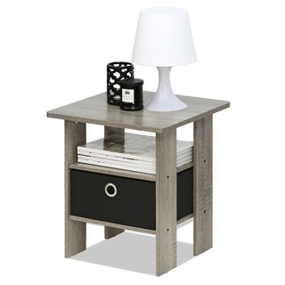 Foto 7 | Mesa Auxiliar Furinno Andrey Con Cajón Para Papelera, Roble Francés, Gris/negro - Venta Internacional.